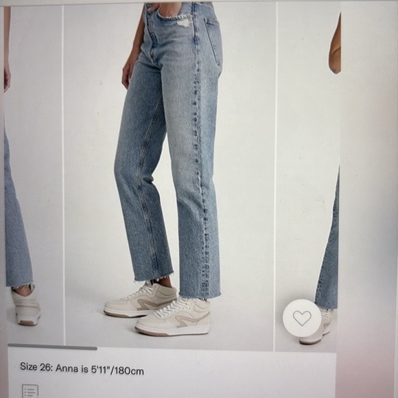 Agolde 90s Pinch Waist Straight Leg Organic Cotton Jeans 24 - Picture 3 of 13